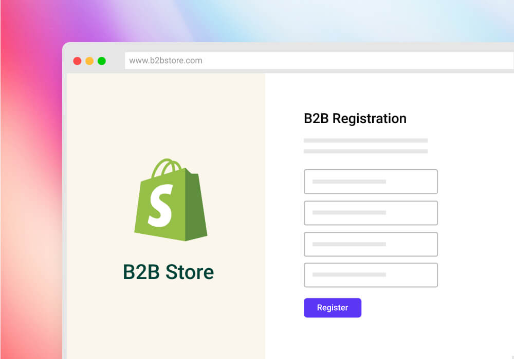 Shopify store registration